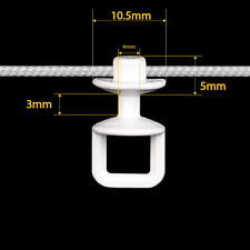 Gleiterkordel 10m, Weiß, 6cm