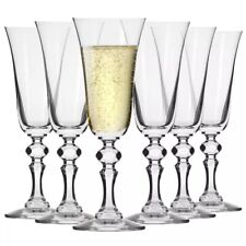 Krosno Krista Gläser für Champagne Prosecco Sekt | Set 6 | 150 ml | Spülmaschine