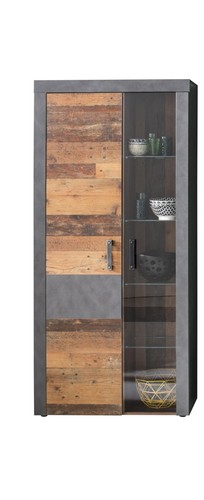 Indy regalschrank grau eiche - , grau/eiche