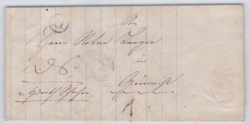 Baden 1865 dienstbrief mit - 1865,