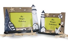 Bilderrahmen Fotorahmen Set. 2 tlg. maritime Motive Leuchtturm Boot Anker Schiff