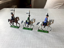 Zinnfiguren (alt) - 3 Figuren - vollplastisch - Reiterei - Heyde - bespielt