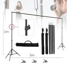 2x3m Fotostudio Hintergrundsystem Teleskop Hintergrund Stativ Set Mit Tasche DE