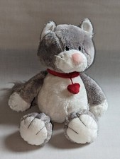 NICI Katze Grau Love Message  35 cm Stofftier Plüschtier