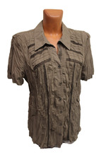 Bonita Bluse L 44 grau-braun