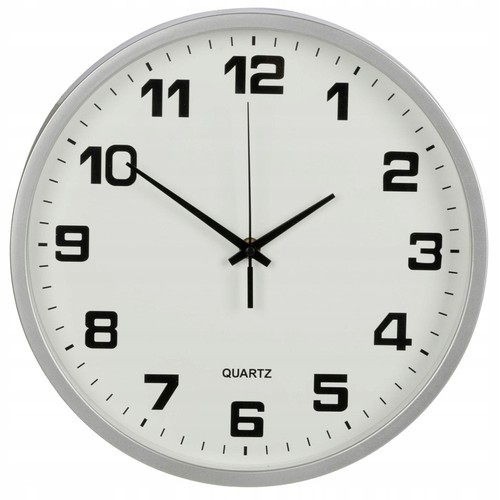 Wanduhr quartz silber ø30cm - quartz,