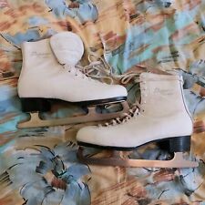 Eiskunstlauf Schlittschuhe, Leder, weiß, Gr. 40