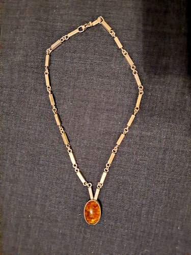 Bernstein collier kette silber - collier,