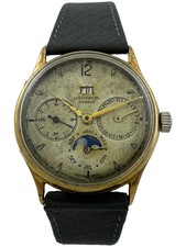 Herrenarmbanduhr Universal Geneve Handaufzug Vollkalender Kal. 291, teils defekt