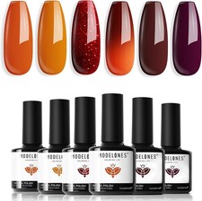 UV Nagellack Rot Glitzer