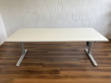 Ceka elektrischer Sitz-Steh-Schreibtisch 200x80cm weiß grau