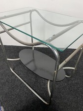 Bartisch Beistelltisch Stahlrohrmöbel Bauhaus Holz Glas