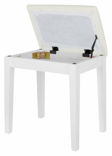 Hocker klavierbank weiß matt - hocker,