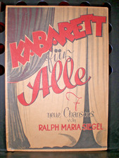 rare alte Noten Kabarett für Alle 7 Neue Chansons Ralph Maria Siegel 40er Jahre