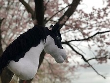 Hobby Horse Hobbyhorse Schecke von kht.blue.stables mit Zubehör wie NEU