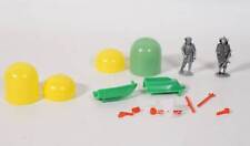 3x Ü-Ei 70er Jahre 2 Metallfiguren Ritter Krieger + 1 Steckspielzeug Segelboot