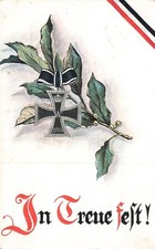 847358) Patriotika AK 1. WK "In Treue fest" mit Eisernem Kreuz gelaufen 1915