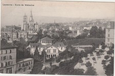 s/w AK Lausanne Ecole de Medecine gelaufen 1919