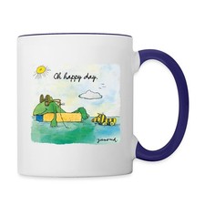 Janosch Günter Tigerente Oh Happy Day Am See Tasse zweifarbig, One size