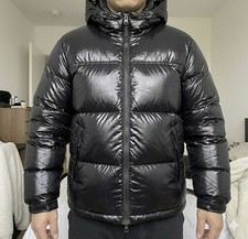 Shiny Puffer Jacket Schwarz -