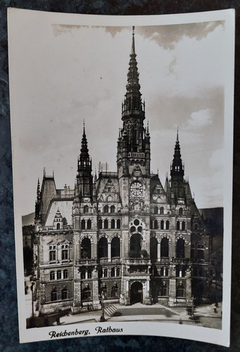 Postkarte reichenberg rathaus - postkarte,