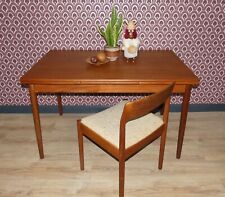 großer 60er Jahre Teak Tisch Esstisch 80x123cm ausziehbar 2,06m mid century 60s