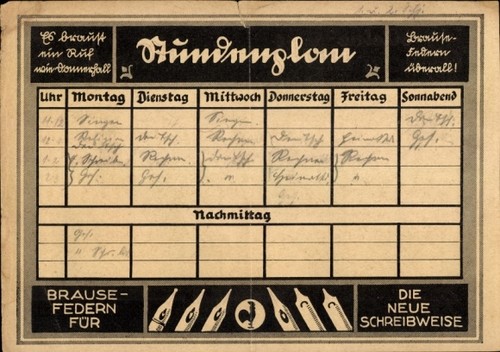 Stundenplan brause und - brause,