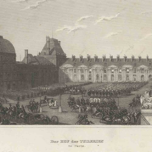 Paris hof der tuilerien - tuilerien, palais