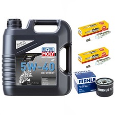 Öl 4L Inspektion Set Ölfilter Zündkerzen für Husqvarna Nuda 900 A700 ZKH 2012-15