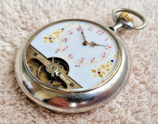 Antike Originale 8 Tage Taschenuhr Jugendstil Achttageuhr Herren Uhr