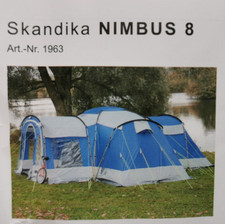 Skandika Zelt Nimbus 8 Personen Familienzelt 4xKabinen Gruppenzelt OHNE STANGEN
