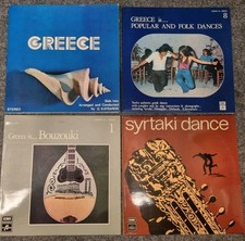 4 Vinyl LPs mit mit griechischer Musik, Top Zustand