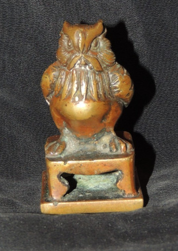 Bronzestempel wachssiegel eule - bronzestempel,