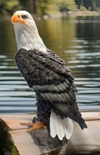 Weisskopfadler Adler 40 cm Gartenfigur Vogel Figur Tierfigur Statue Gartendeko 