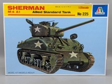 Militärfahrzeug Bausatz 1:35 Italeri Panzer Sherman M4 A1 Allied Std Tank in OVP
