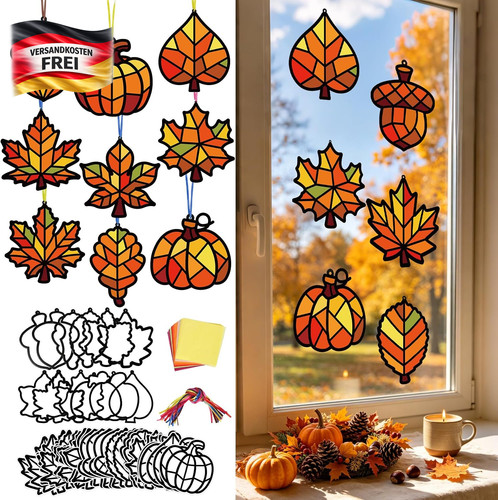 Herbst bastelset kinder 24er - herbst,