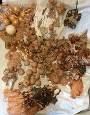 Christbaumschmuck Deko Terrakotta 100 Teile Weihachtskugel Anhänger Kerzen Engel