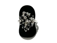 925/- Silberring, Saphir, Edelstein, Gr. 56, Damen, guter Zustand