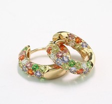 Wert € 3.800  Rainbow-Saphir-Brillant Creolen Magic Moment 585 Gelbgold neu