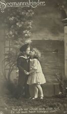 1919 AK PATRIOTIKA SEEMANNSKINDER MANNHEIM DEUTSCHES REICH 1.WK BOOT SEGELANZUG
