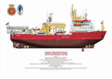HMS PROTECTOR - Fine Art A4