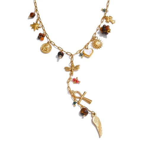 Goldene edelstahl charm - goldene,