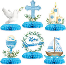 Kommunion Tischdeko Bienenwabe