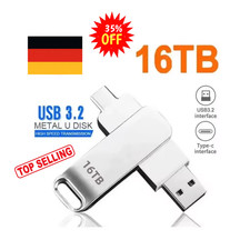 16TB USB 3.2 Typ-C 2in1 OTG Flash Drive 8TB 4TB 2TB High Speed with Adapter
