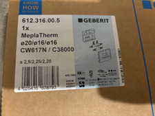 Geberit Kreuzungs-T-Stück Mepla 20 x 16 x 16 mm, mit Dämmbox 612316005