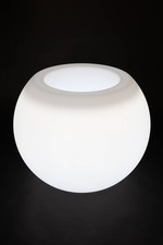 Blumenkübel Blumentopf Pflanzkübel weiß beleuchtet LED Höhe 49 cm point-garden