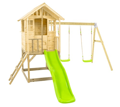 Holz spielhaus villa mit - spielhaus,