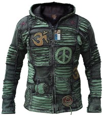 Grün Stonewashed Funky Jacke