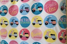 Rarität Vintage RETRO Scooter VESPA ROLLER Dolce Vita SCHLAFGUT Bettwäsche Baumw
