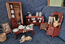 Puppenstube n Möbel * Puppen + viel Zubehör * Alt antik * Jugendstil * 